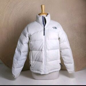 The North Face Nuptse Jacket Coat Women's Size Small White 700 Winter Puffer